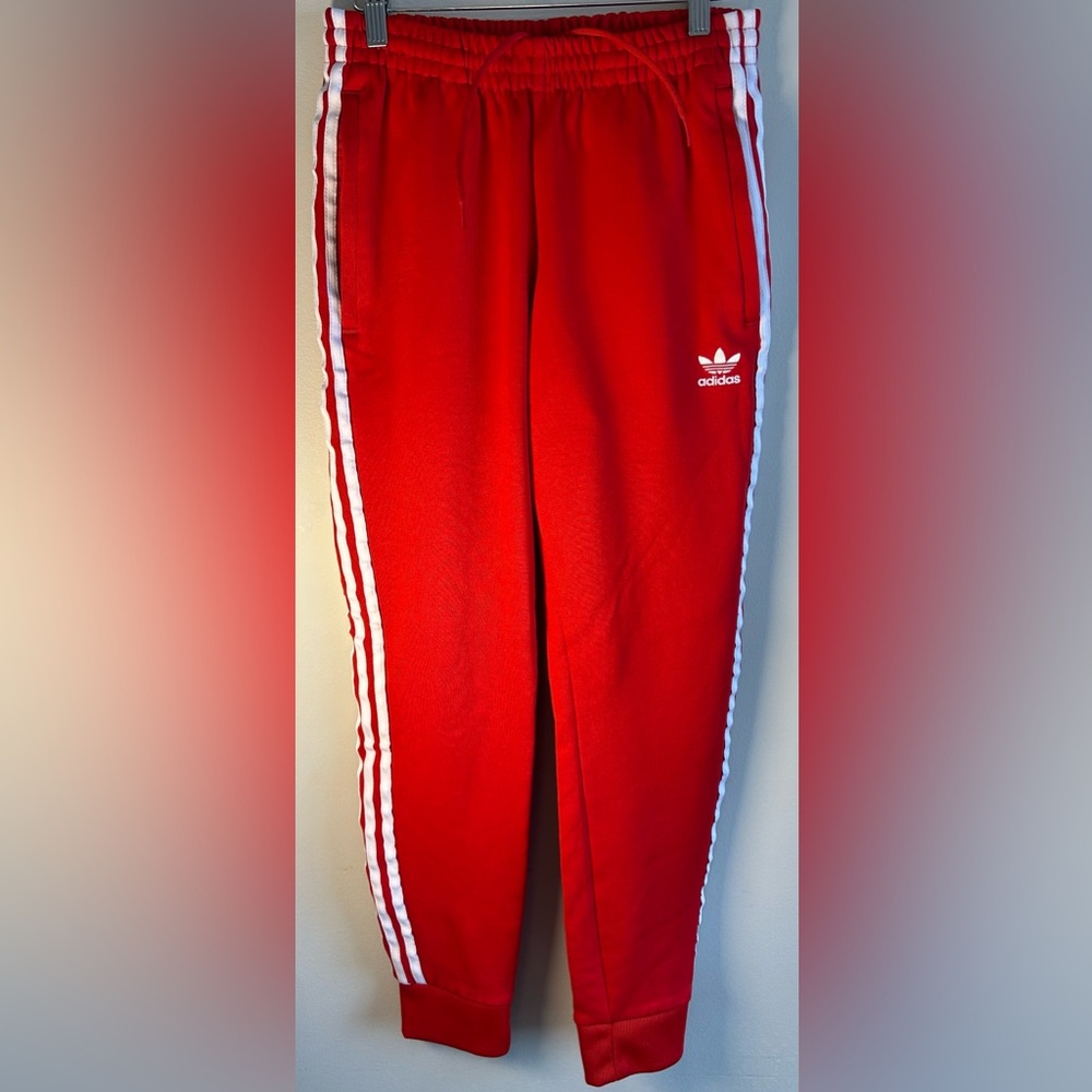 Adidas Originals Adicolor Beckenbauer Track Pants Mens Size S Red FM3808 NWOT